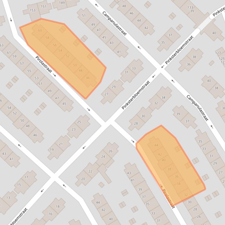 Kaart van postcodegebied 1032XZ.