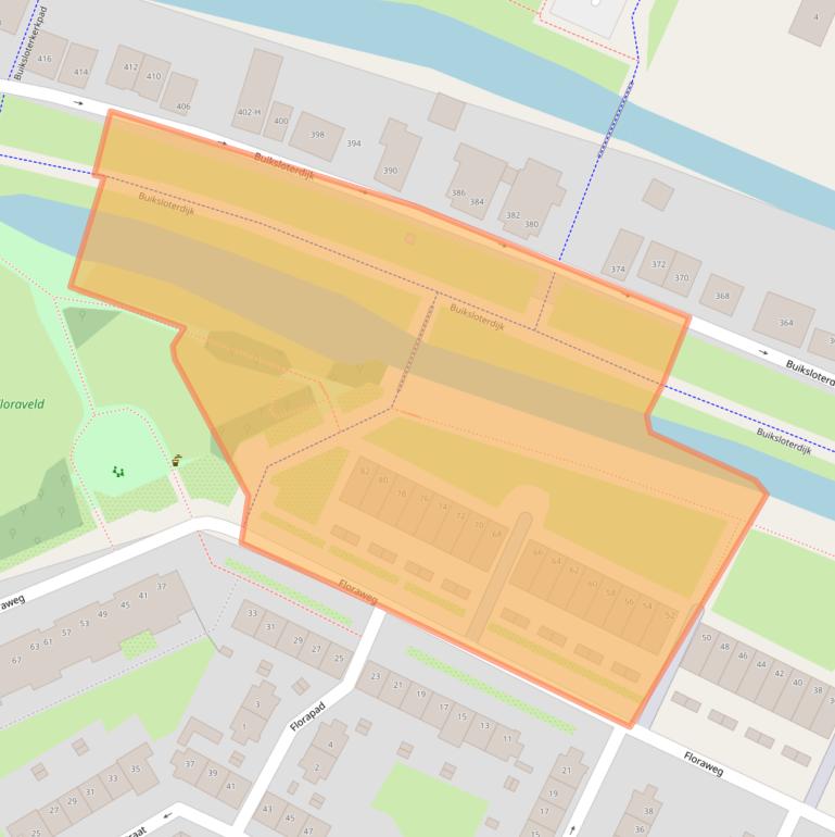 Kaart van postcodegebied 1032ZD.