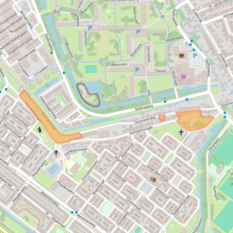 Kaart van postcodegebied 1033AB.