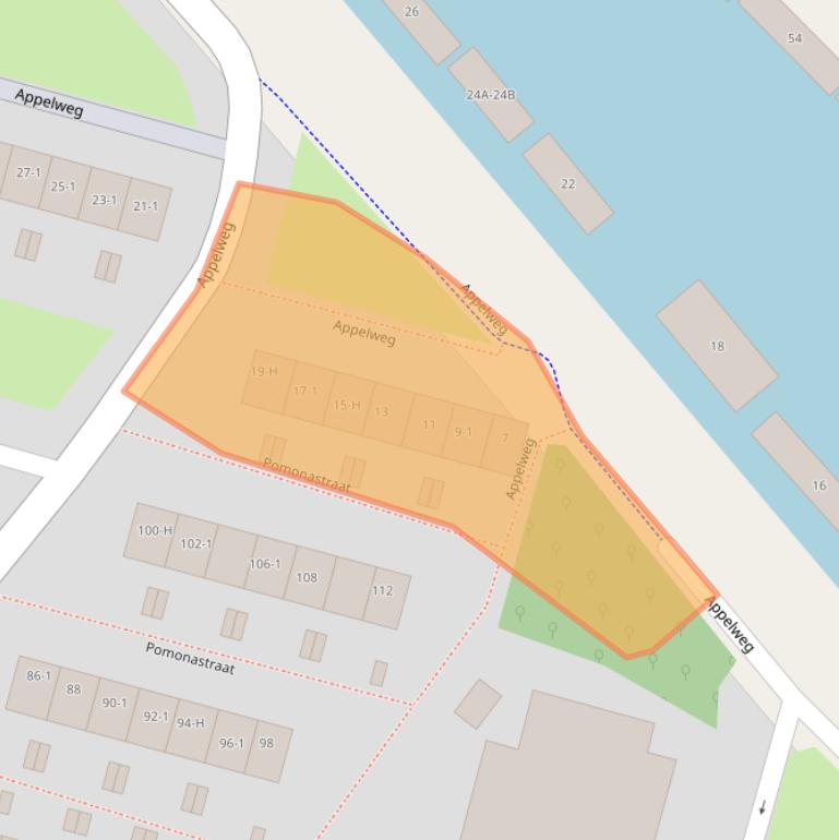 Kaart van postcodegebied 1033AR.