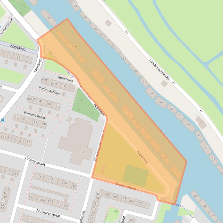 Kaart van postcodegebied 1033AT.