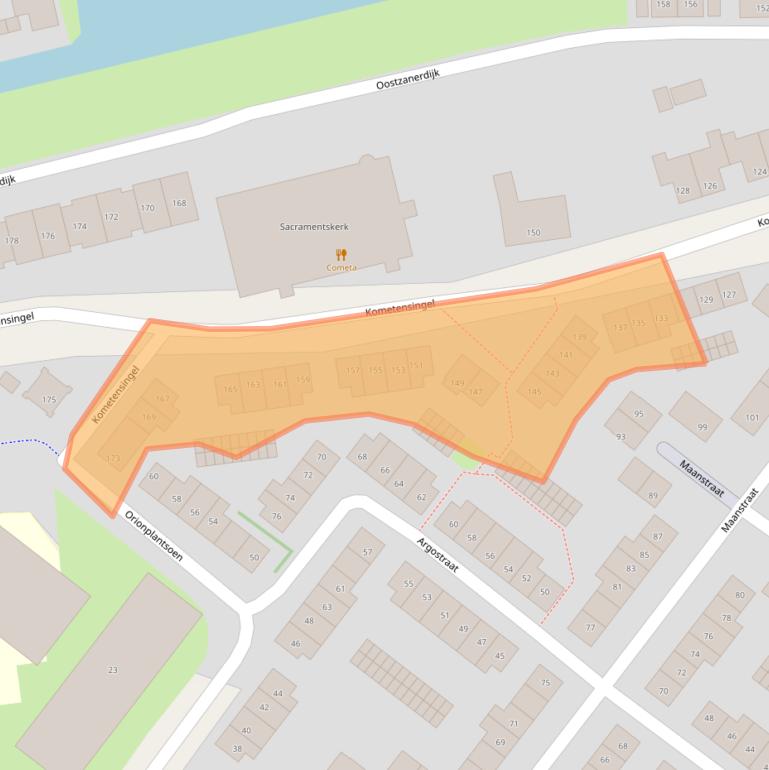 Kaart van postcodegebied 1033BD.