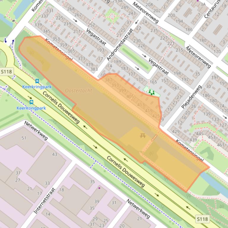 Kaart van postcodegebied 1033BL.