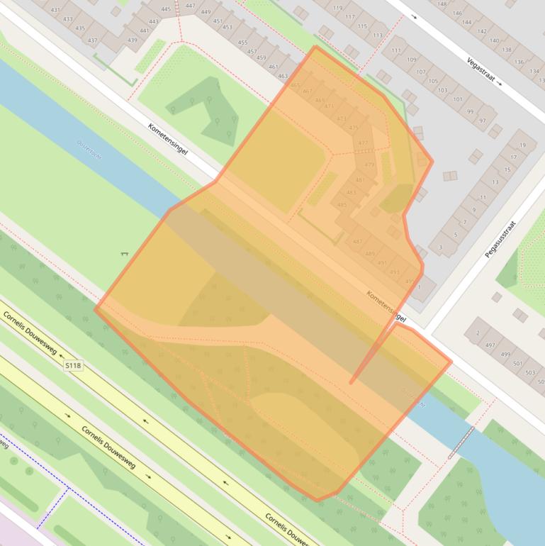 Kaart van postcodegebied 1033BN.