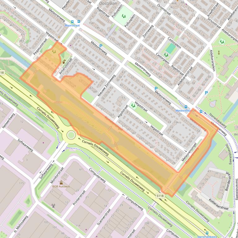 Kaart van postcodegebied 1033BP.