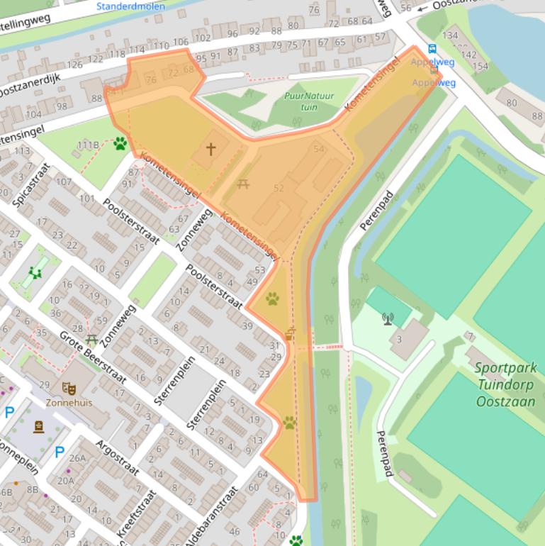 Kaart van postcodegebied 1033BW.