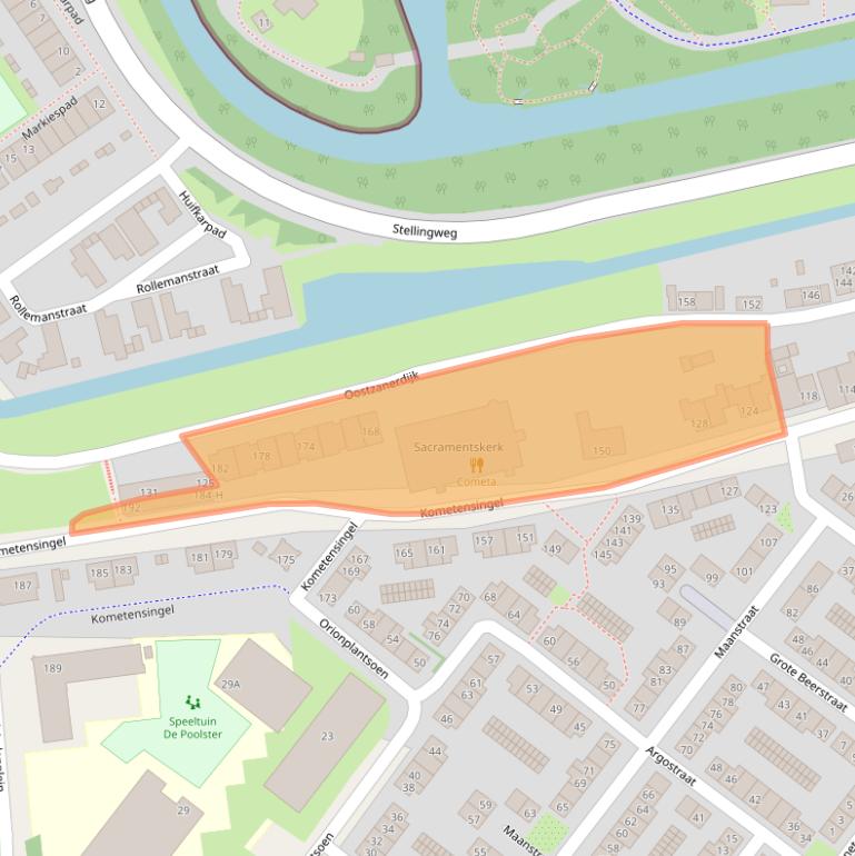Kaart van postcodegebied 1033BZ.