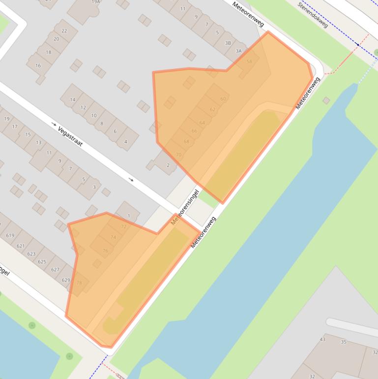 Kaart van postcodegebied 1033CC.