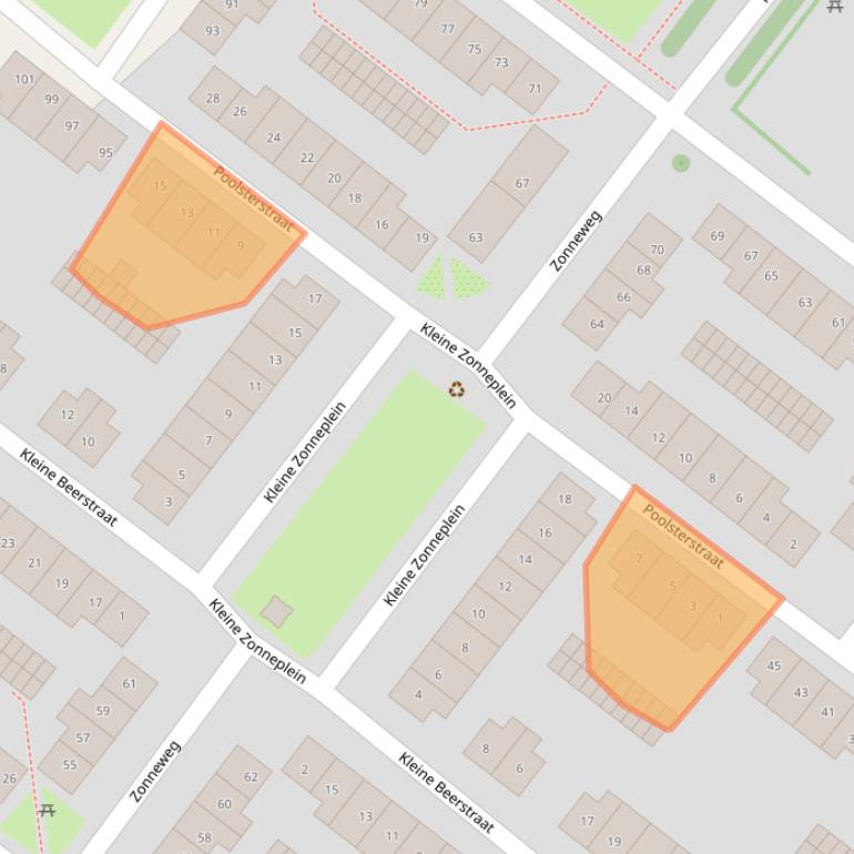 Kaart van postcodegebied 1033CD.