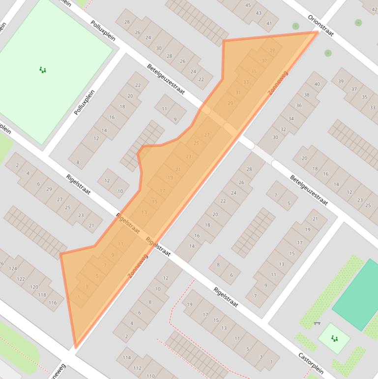 Kaart van postcodegebied 1033CG.