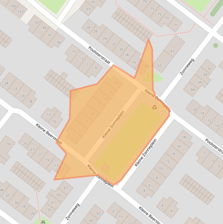 Kaart van postcodegebied 1033CL.