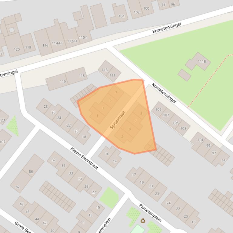 Kaart van postcodegebied 1033CN.