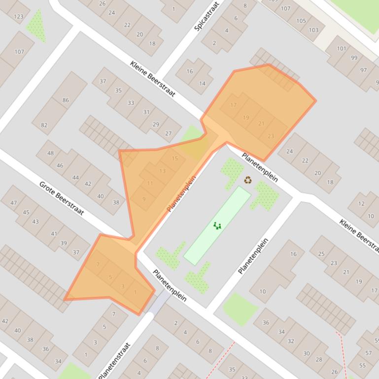 Kaart van postcodegebied 1033CS.