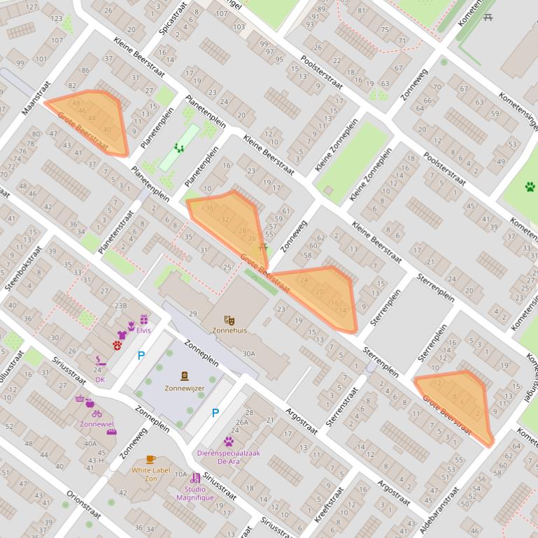 Kaart van postcodegebied 1033CZ.