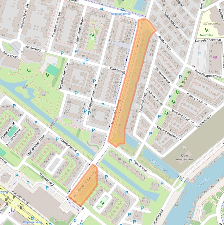 Kaart van postcodegebied 1033DE.