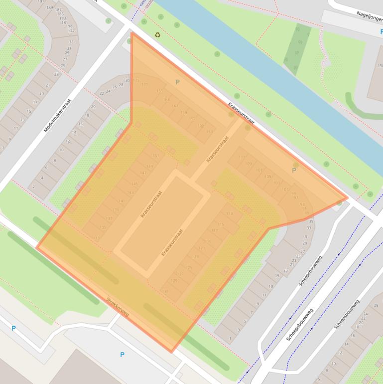 Kaart van postcodegebied 1033DJ.