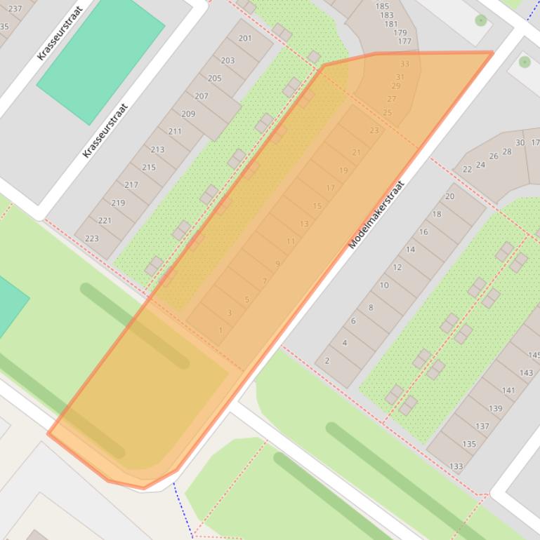 Kaart van postcodegebied 1033DM.