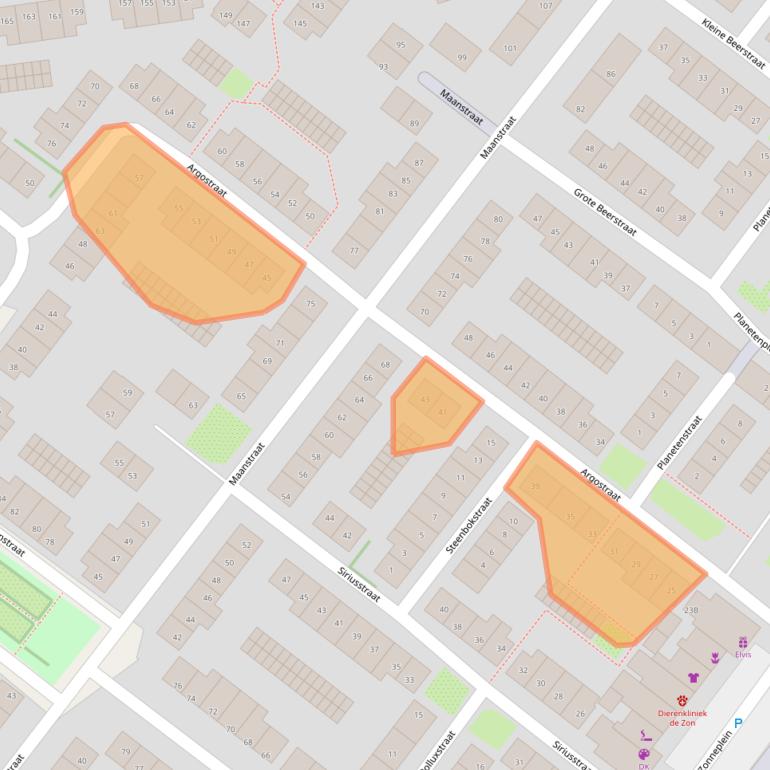 Kaart van postcodegebied 1033ED.