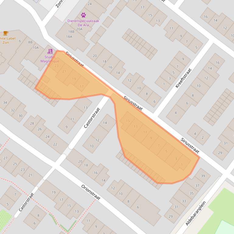 Kaart van postcodegebied 1033EM.