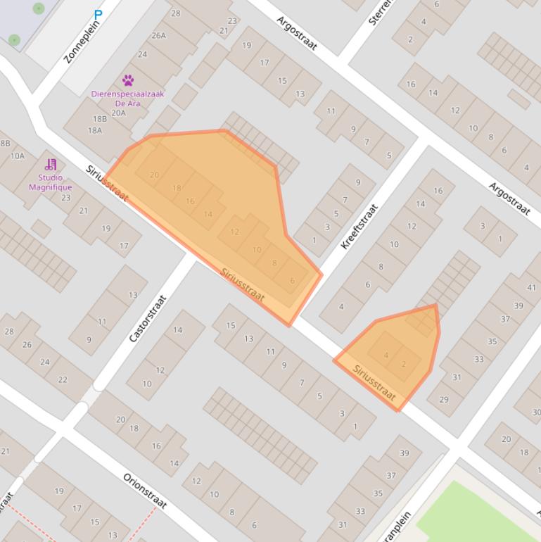 Kaart van postcodegebied 1033EP.