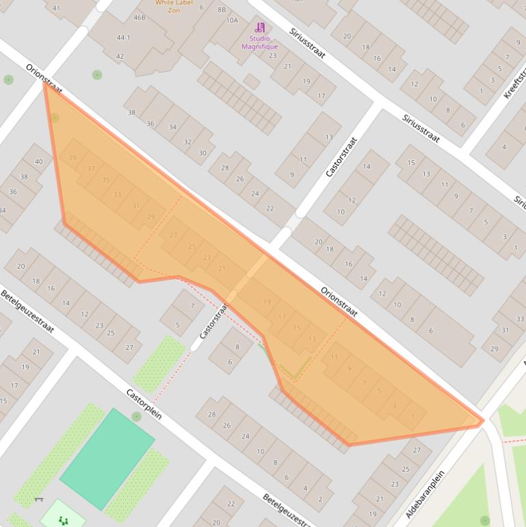 Kaart van postcodegebied 1033ES.