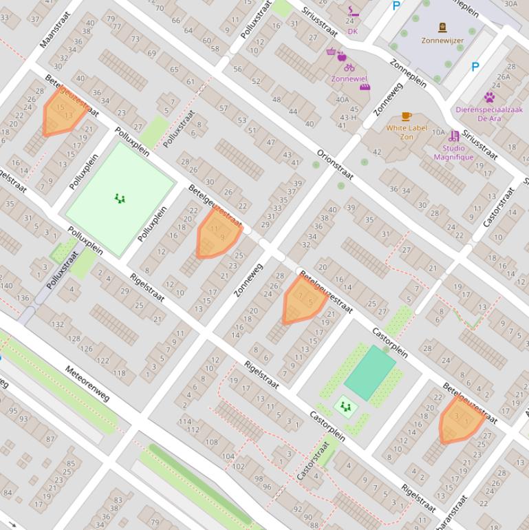 Kaart van postcodegebied 1033GA.