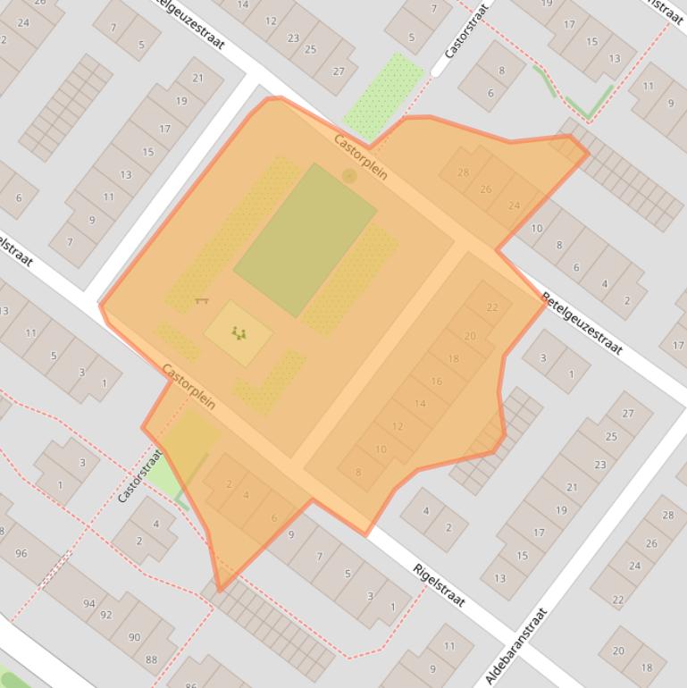 Kaart van postcodegebied 1033GG.