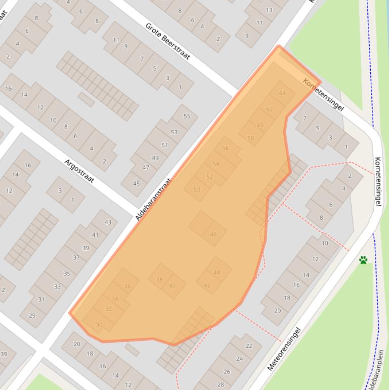 Kaart van postcodegebied 1033GP.