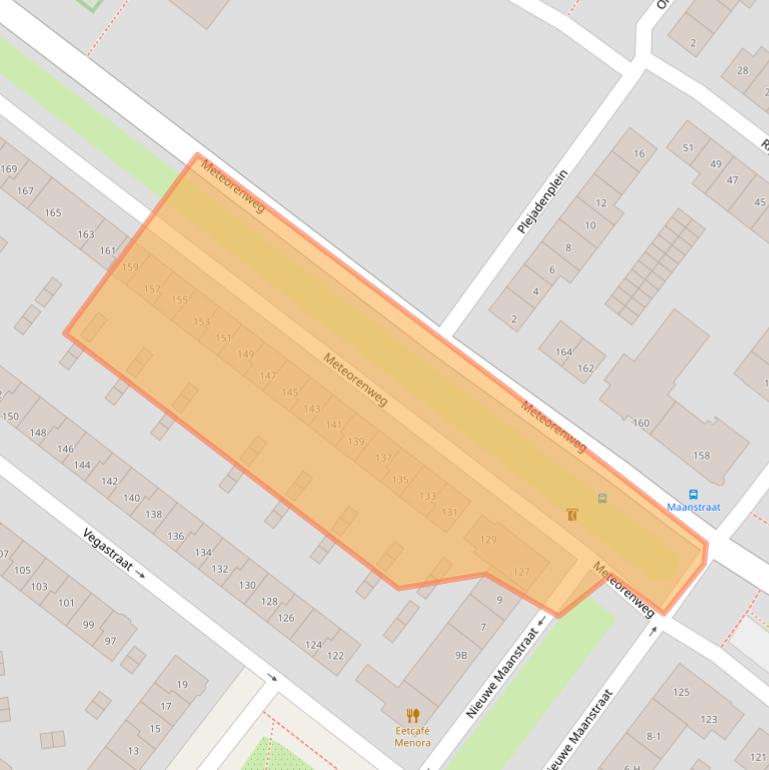 Kaart van postcodegebied 1033GX.