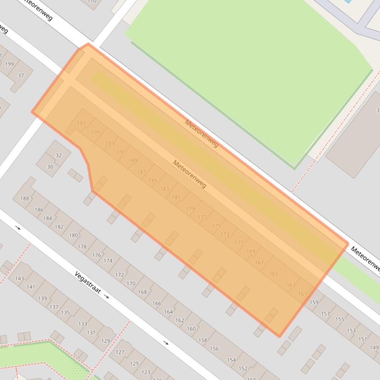 Kaart van postcodegebied 1033GZ.