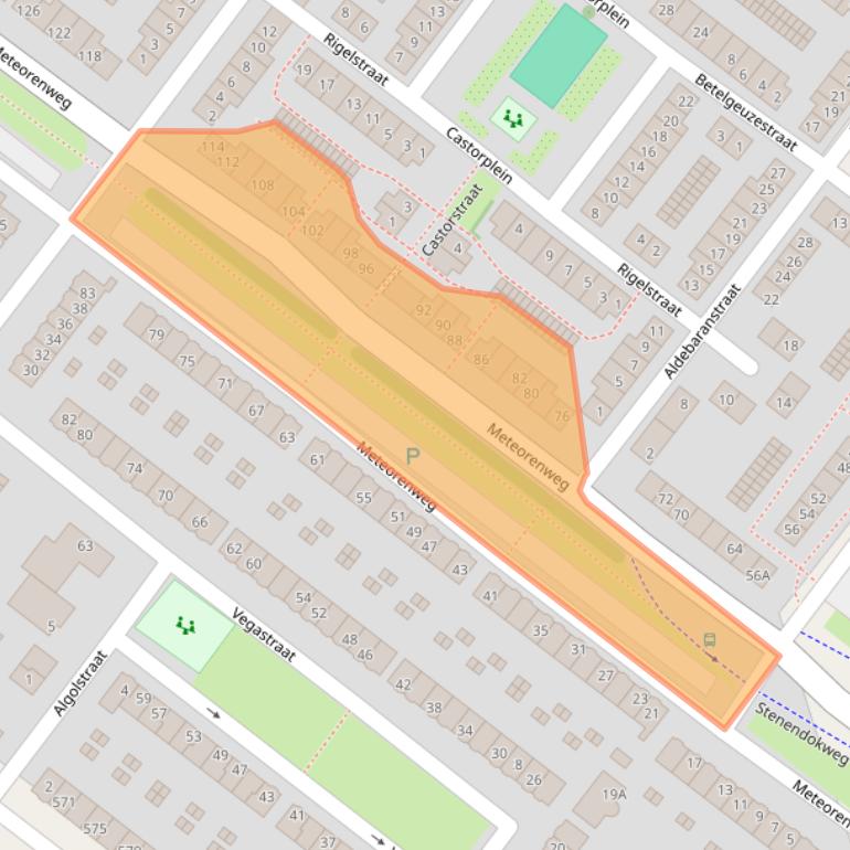 Kaart van postcodegebied 1033HG.