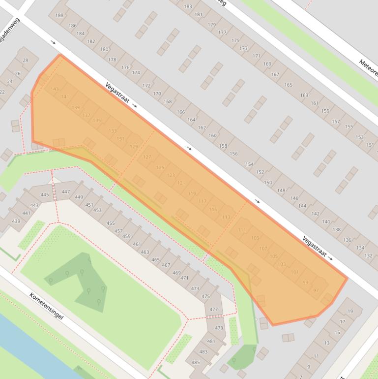 Kaart van postcodegebied 1033HR.