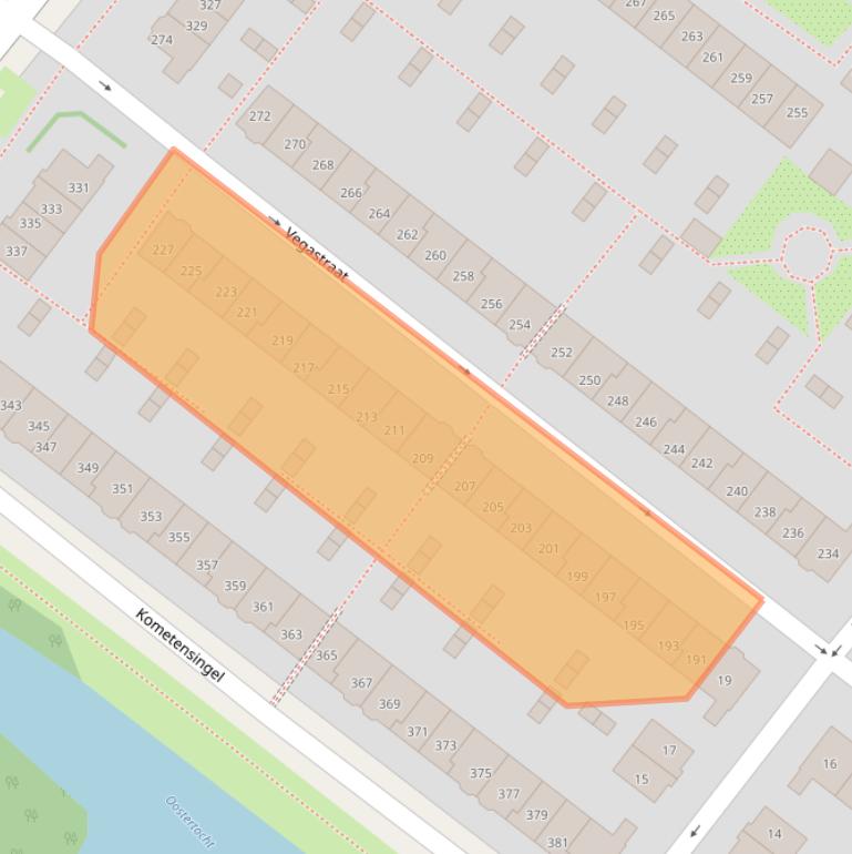 Kaart van postcodegebied 1033HT.