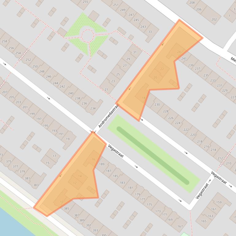 Kaart van postcodegebied 1033JE.