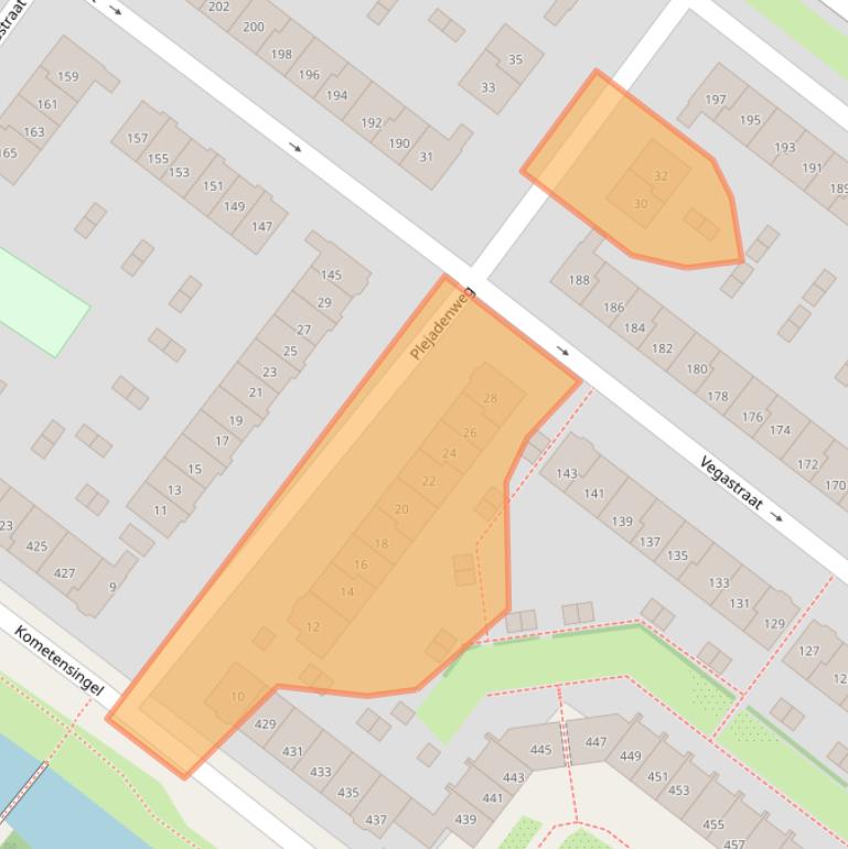 Kaart van postcodegebied 1033JH.