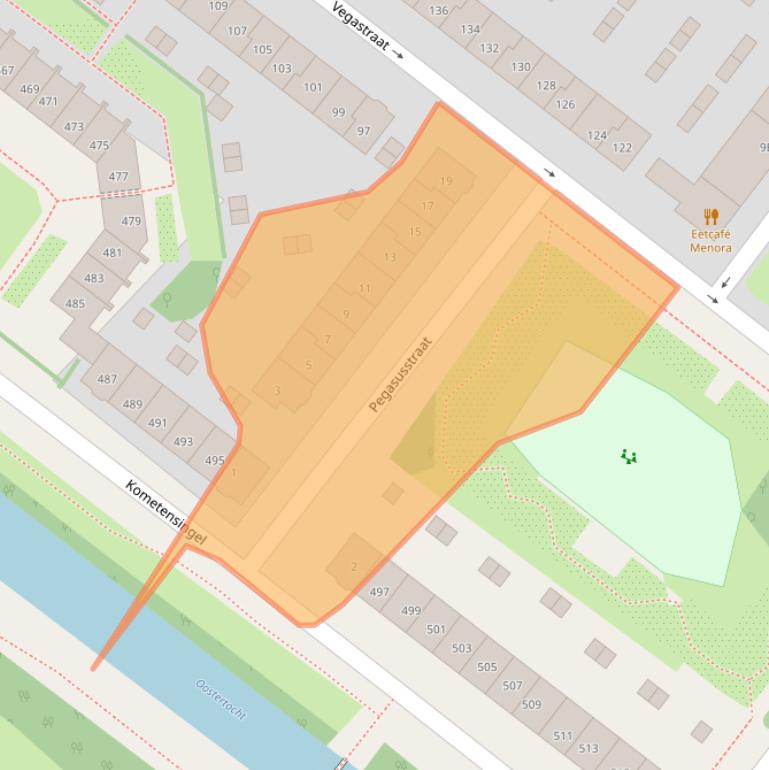 Kaart van postcodegebied 1033JJ.