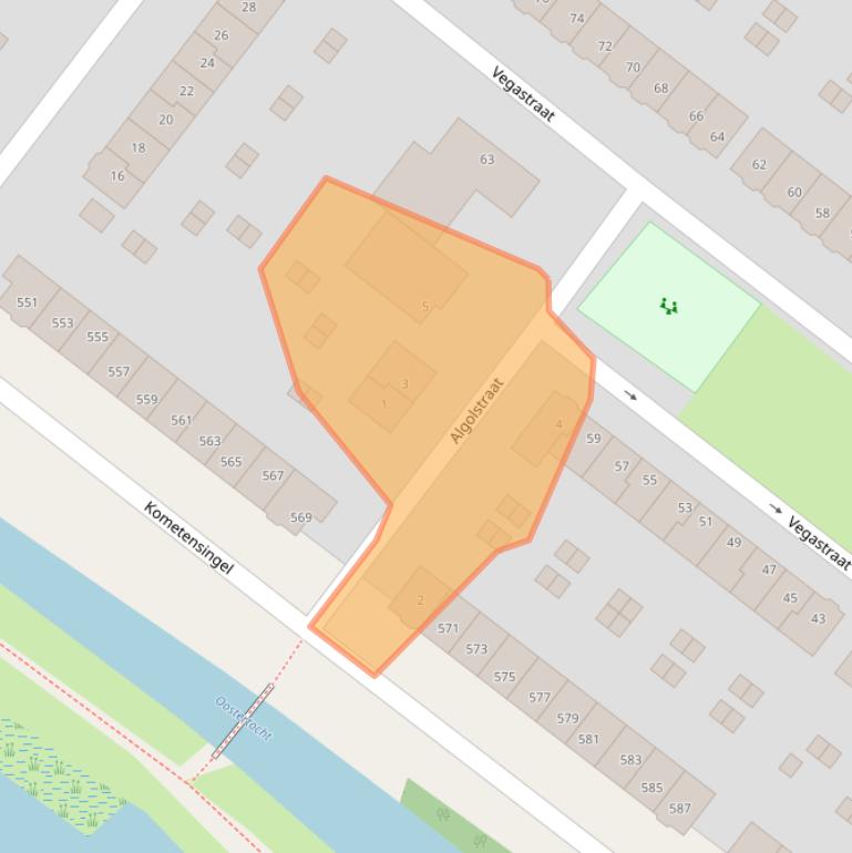 Kaart van postcodegebied 1033JP.