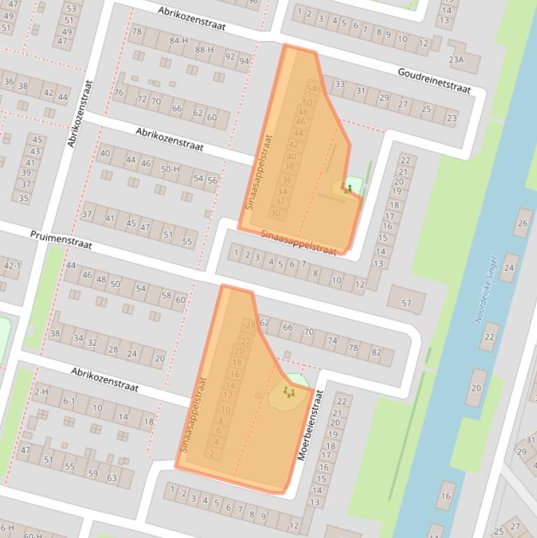 Kaart van postcodegebied 1033KS.