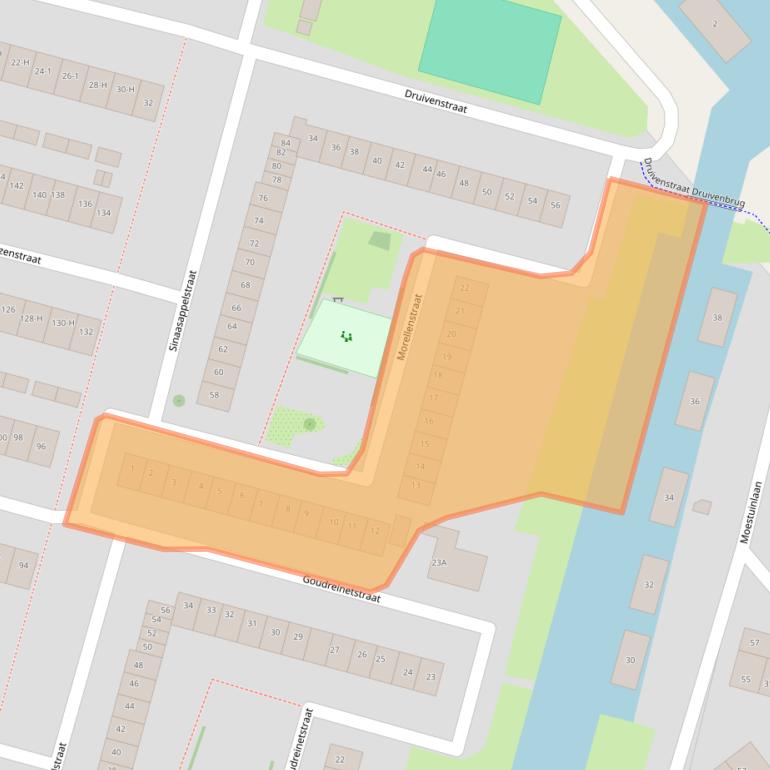 Kaart van postcodegebied 1033KV.