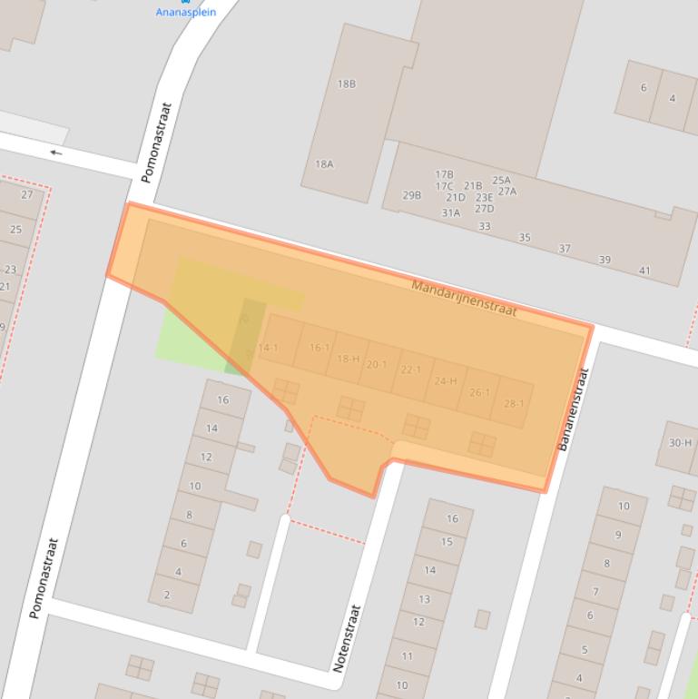 Kaart van postcodegebied 1033LD.