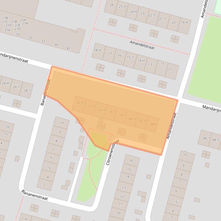 Kaart van postcodegebied 1033LE.