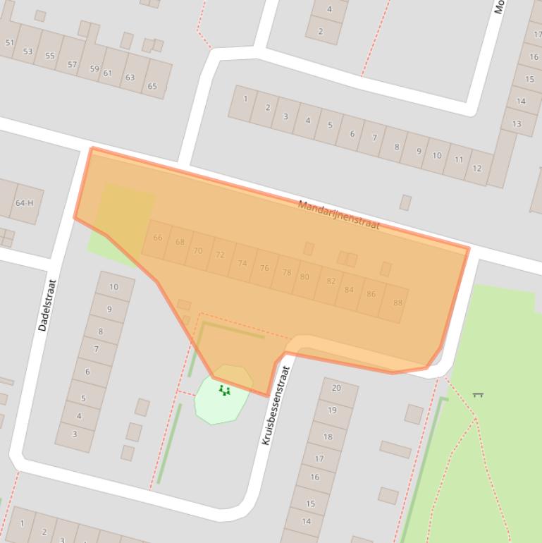 Kaart van postcodegebied 1033LH.