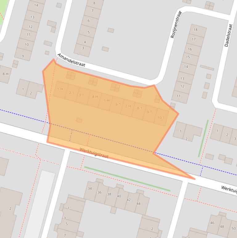 Kaart van postcodegebied 1033LR.