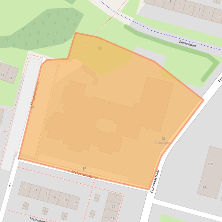 Kaart van postcodegebied 1033LW.