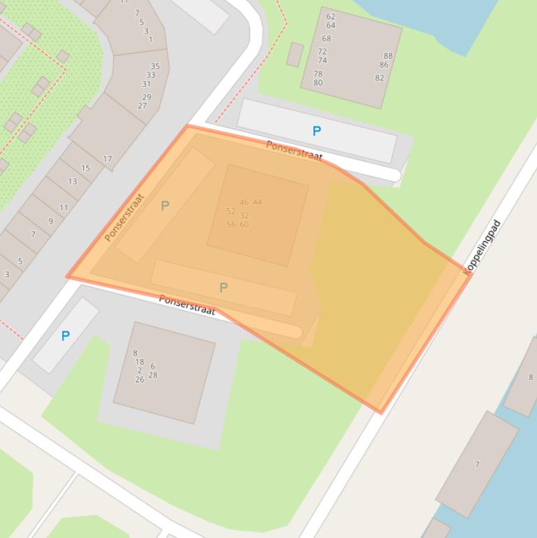 Kaart van postcodegebied 1033LX.