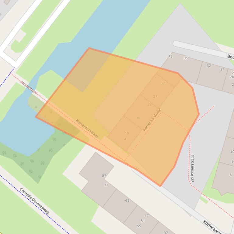 Kaart van postcodegebied 1033MC.