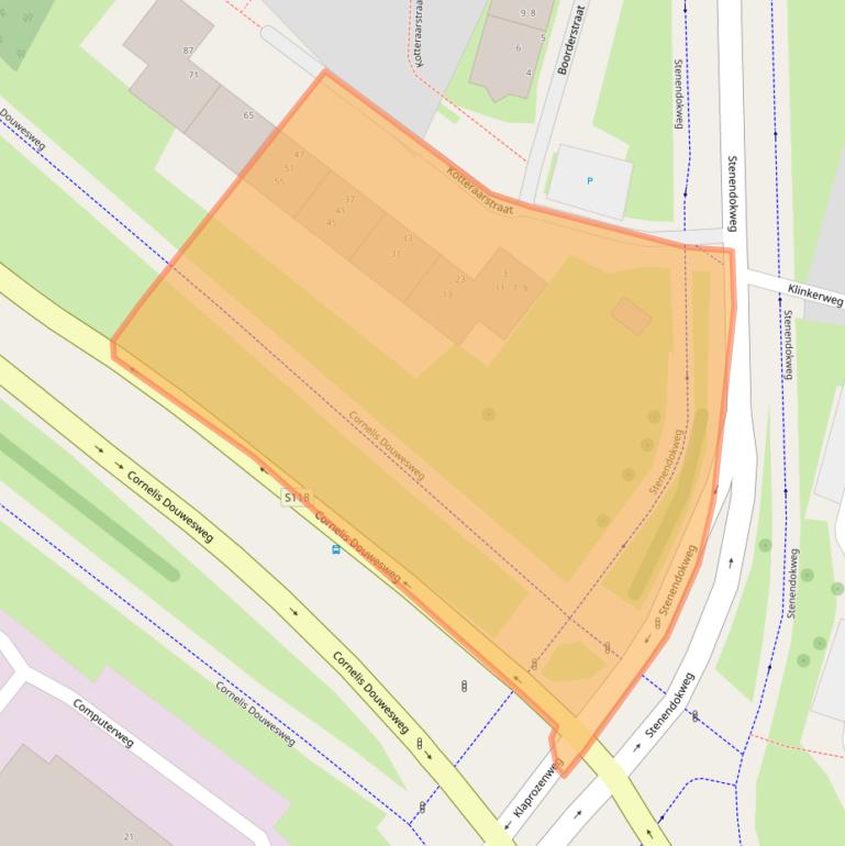 Kaart van postcodegebied 1033MD.