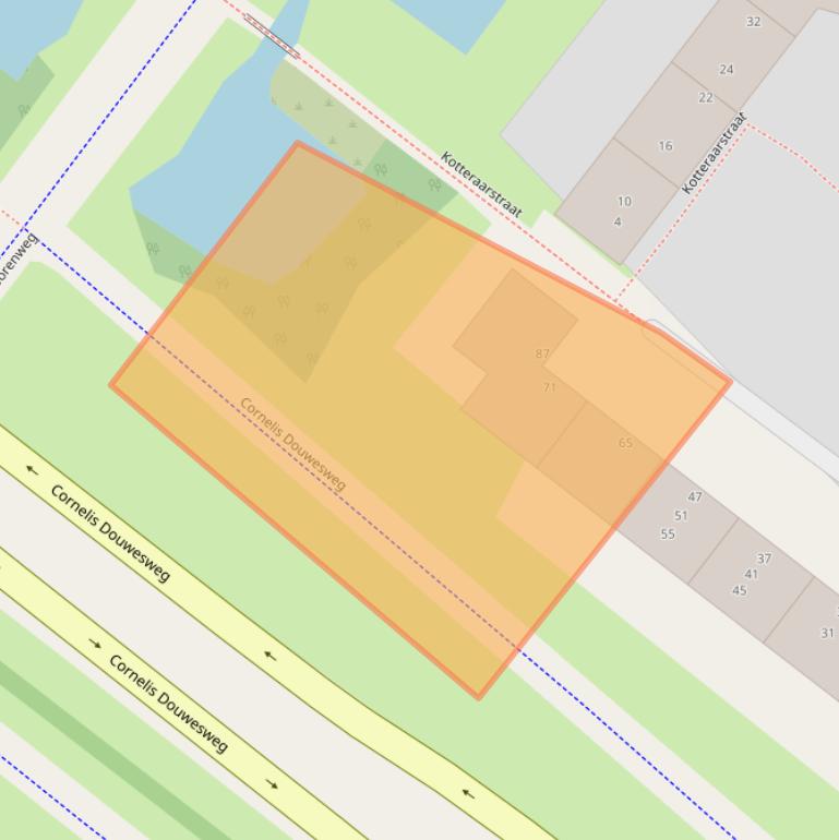 Kaart van postcodegebied 1033ME.