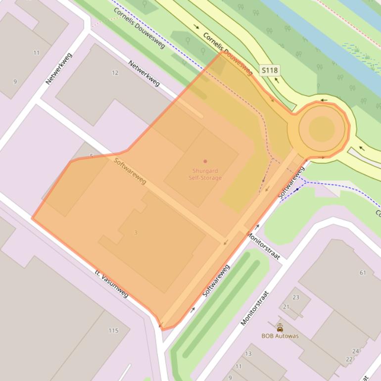 Kaart van postcodegebied 1033ML.