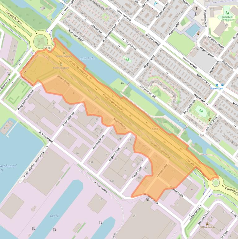 Kaart van postcodegebied 1033MV.